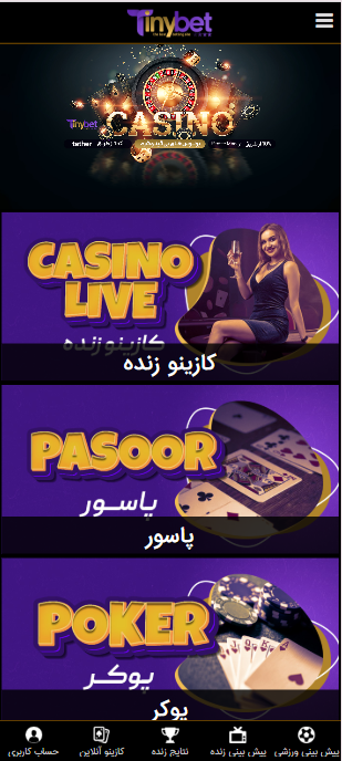 اپلیکیشن تاینی بت و امکانات آن